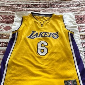 Lakers Yellow and Purple Basketball Jersey